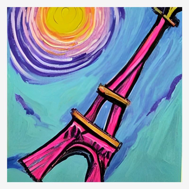 Paris Eiffelturm van gogh