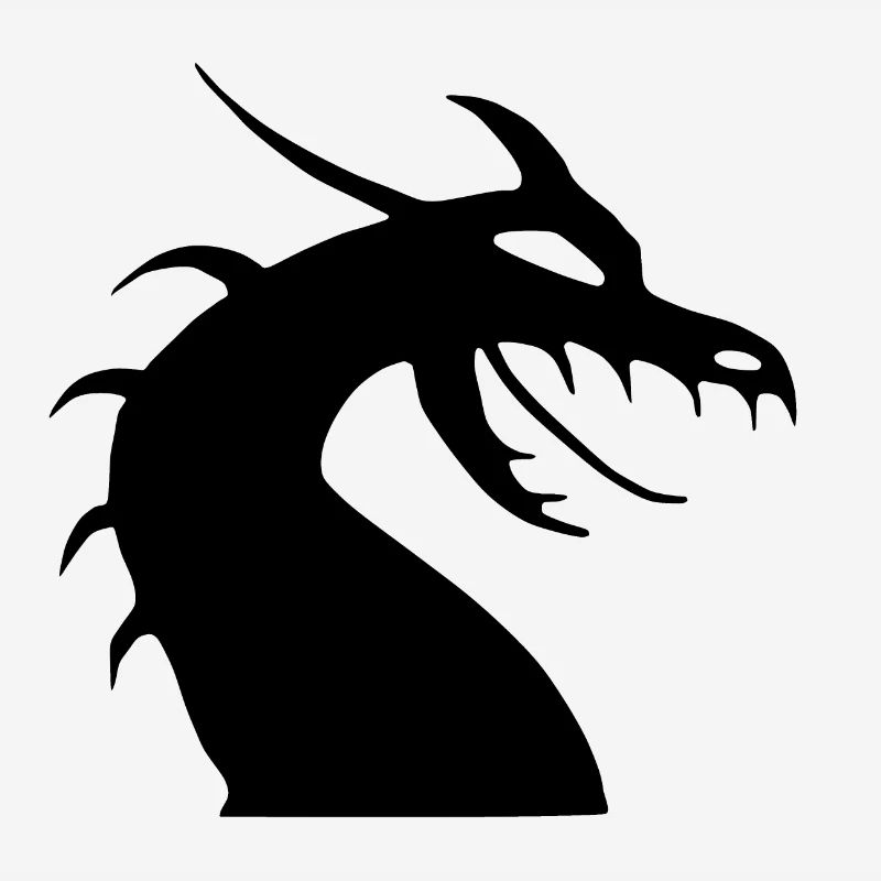 Drachenkopf Silhouette