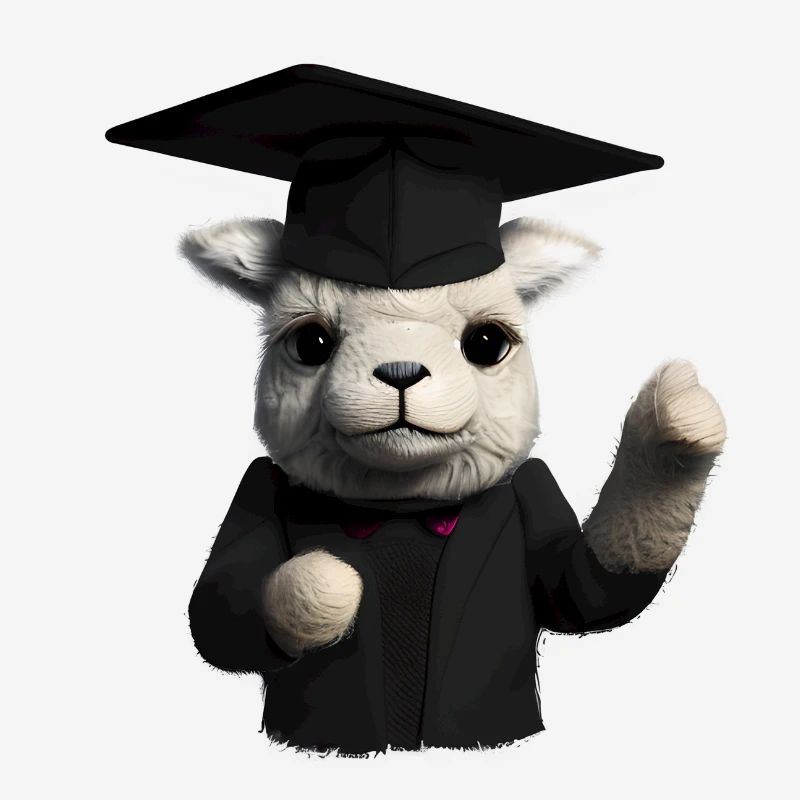 Bachelor Studium Schulabschluss Absolvent Alpaka