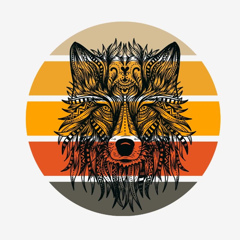 Wolf Sunset Head
