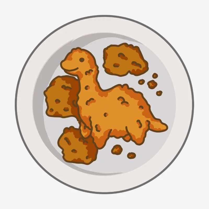 Literally a dinosaur nugget, dino, dinosaur