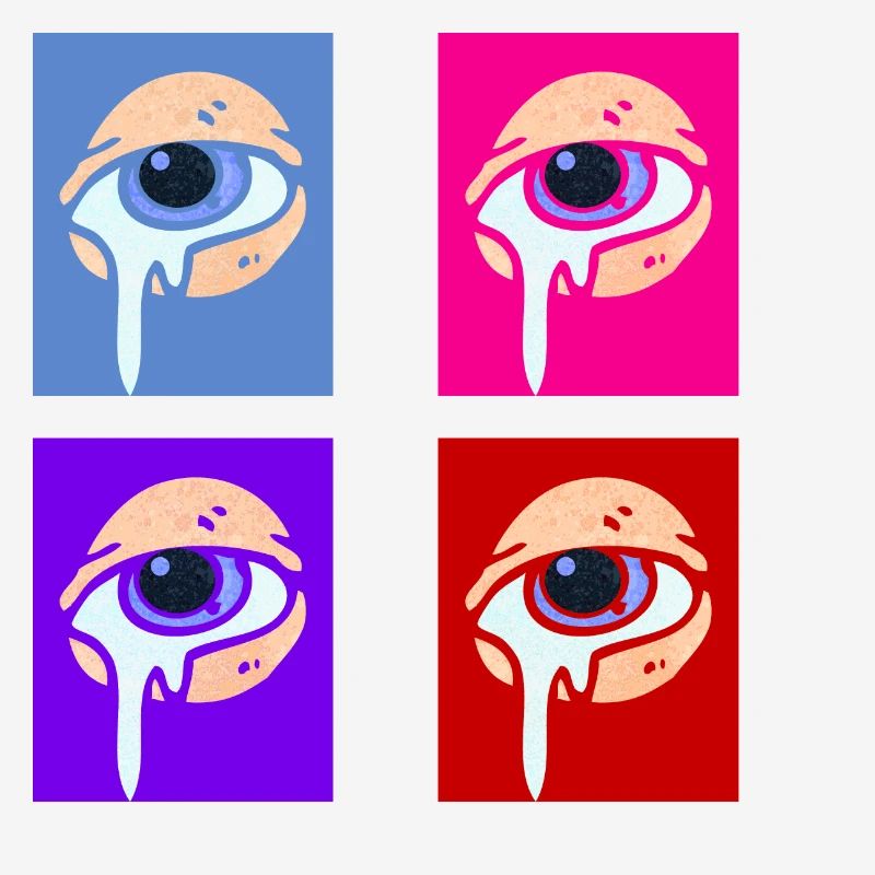 Yeux malheureux retro