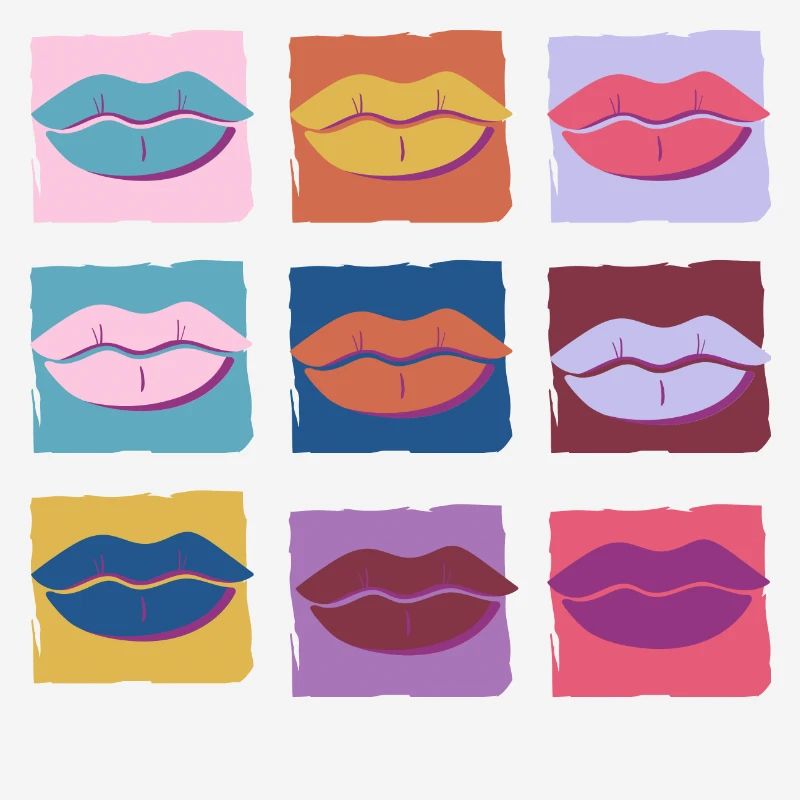 Lèvre multicolore rétro