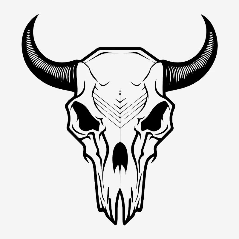 Crâne de vache Boho