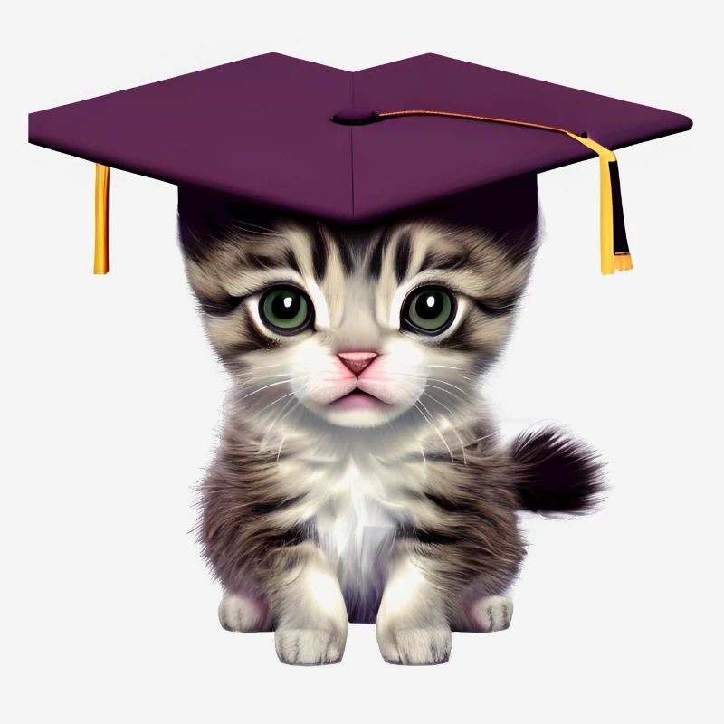 Bachelor Katze Studium Absolvent Schulabschluss