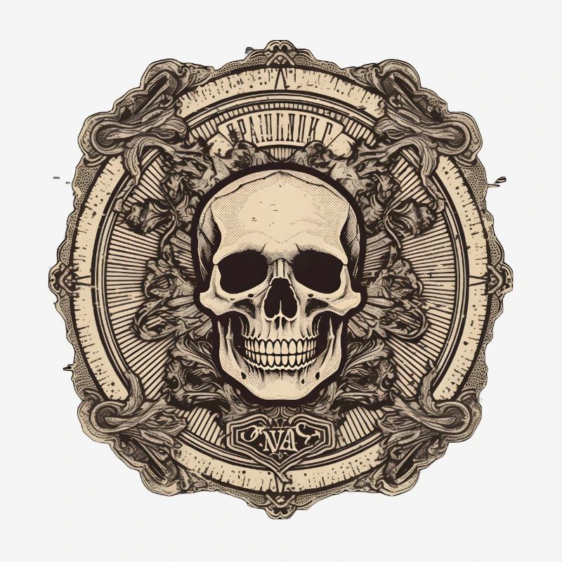 Dunkle Schädelwarnung