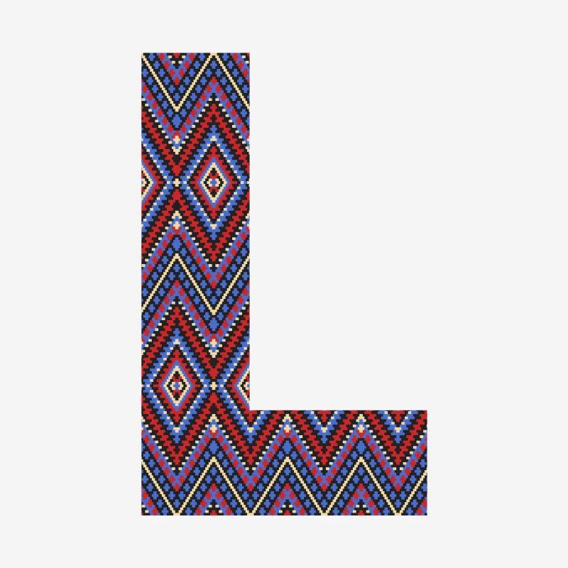 Monogram Letter L- geometric pattern