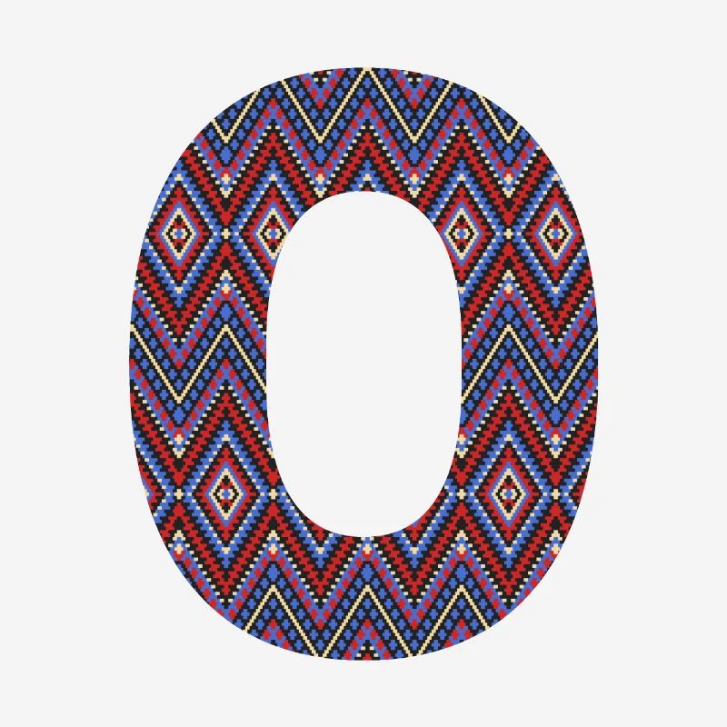 Monogram Letter O- geometric pattern