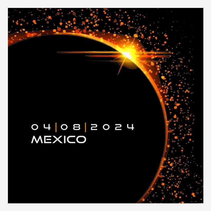 Mexique 2024 Eclipse Cool Souvenir Memento 8 avril