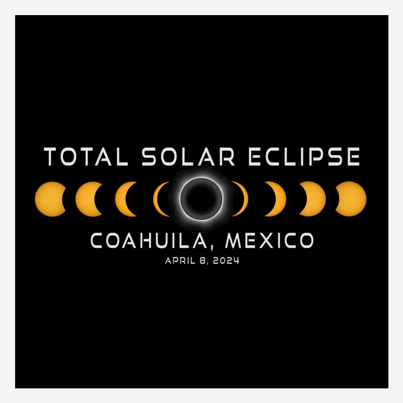 Coahuila Mexico 2024 Eclipse Cool Souvenir April
