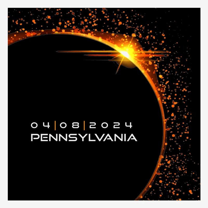Pennsylvanie 2024 Eclipse Cool Souvenir Memento