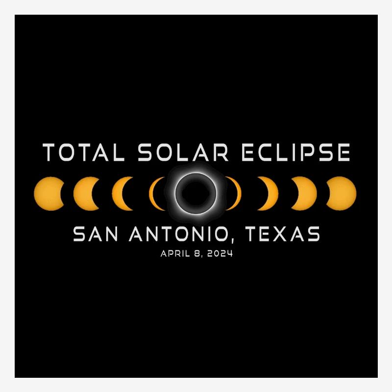 San Antonio Texas 2024 Eclipse Cool Souvenir