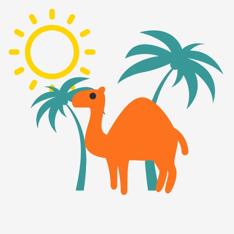 Camel palm trees