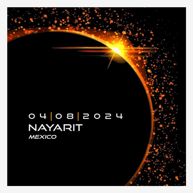 Nayarit Mexique 2024 Eclipse Cool Souvenir Memento
