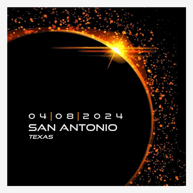 San Antonio Texas 2024 Eclipse Cool Souvenir