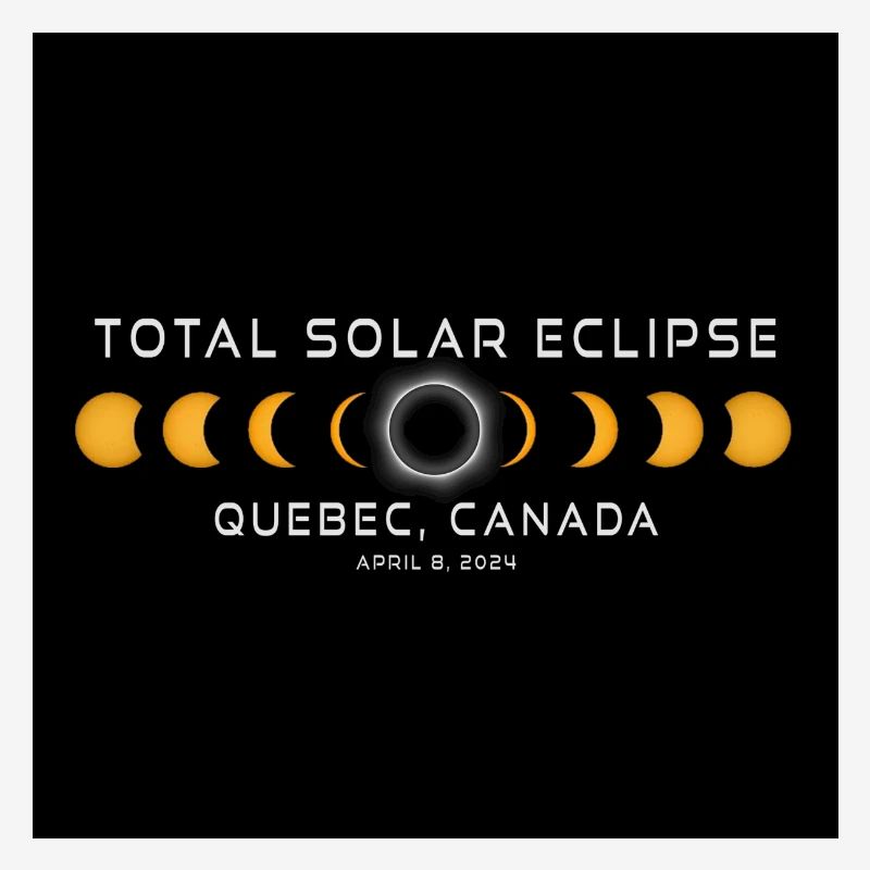 Québec Canada 2024 Eclipse Cool Souvenir 8 avril