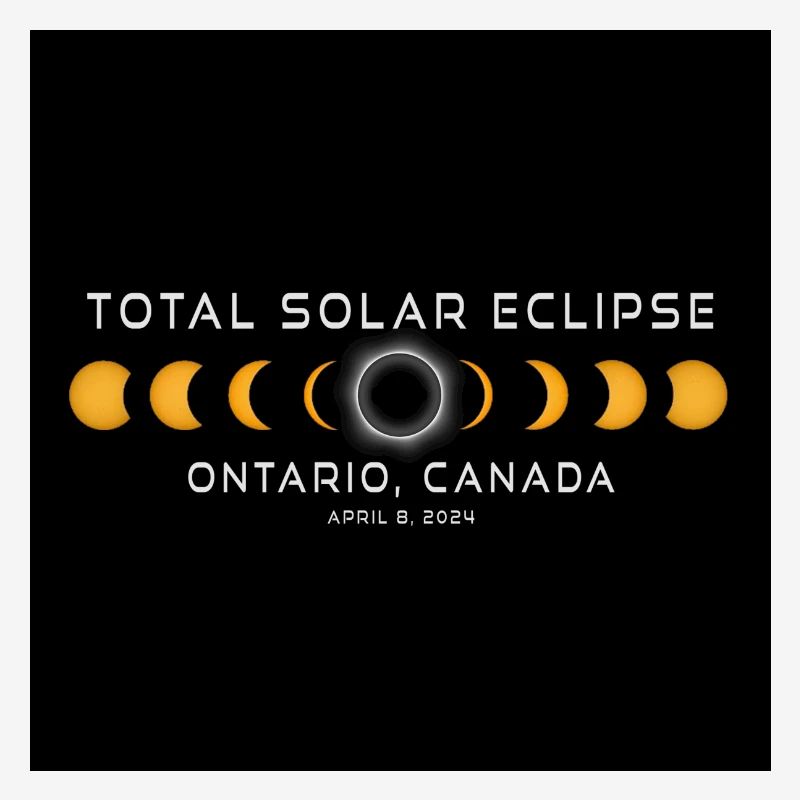 Ontario Canada 2024 Eclipse Cool Souvenir 8 avril