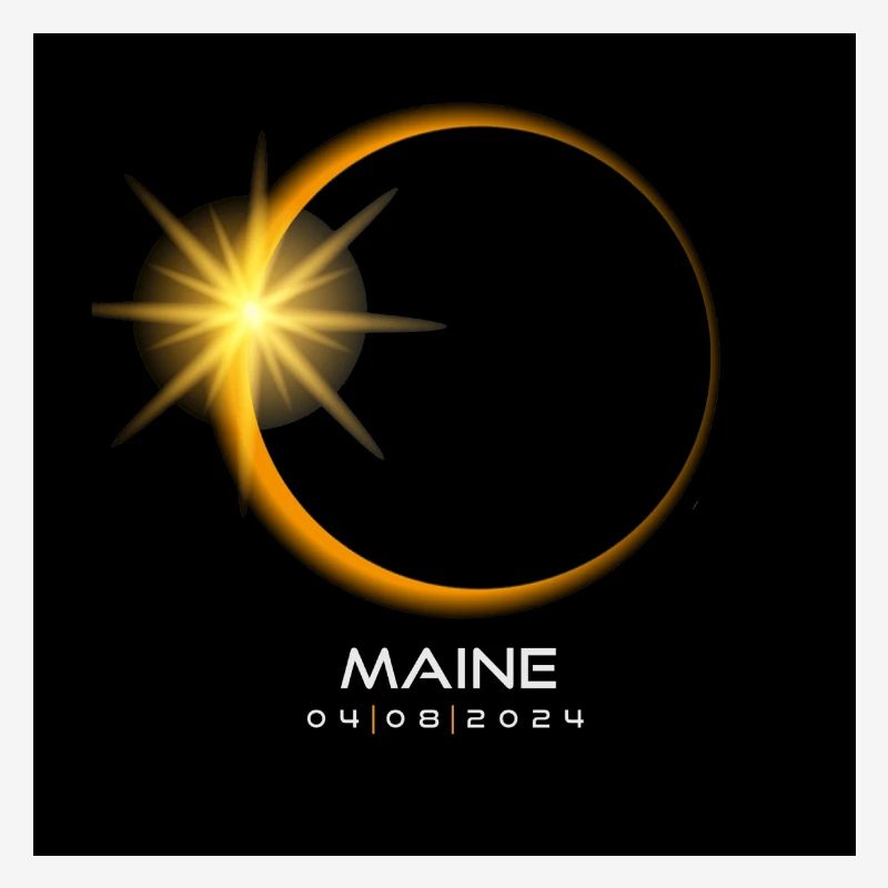 Maine Eclipse 2024 Souvenir 8 avril Cool Memento