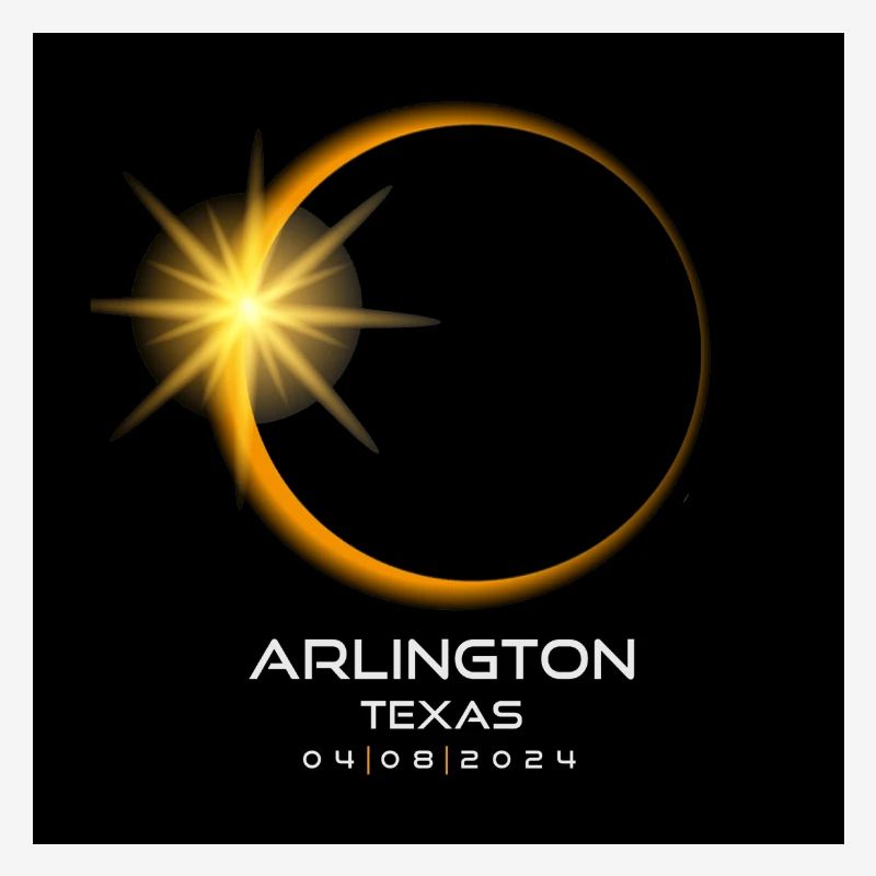 Arlington Texas Eclipse 2024 Souvenir 8. April
