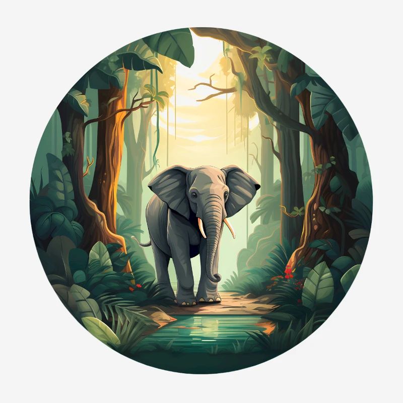 Éléphant de la forêt tropicale