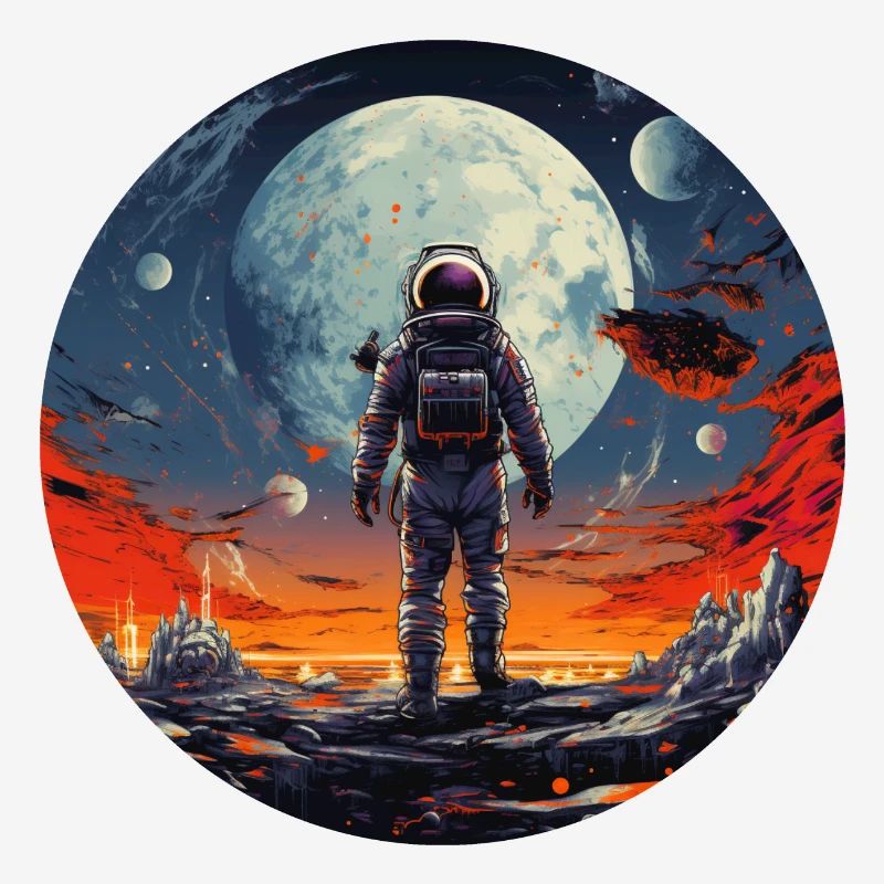 Conception cool d’astronaute nerd lors de la sortie dans l’espace