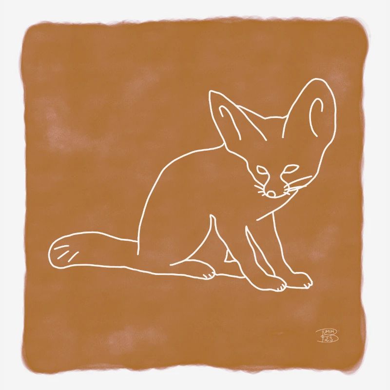 "Fennek", Boho Line Art Design, Series "Desert"