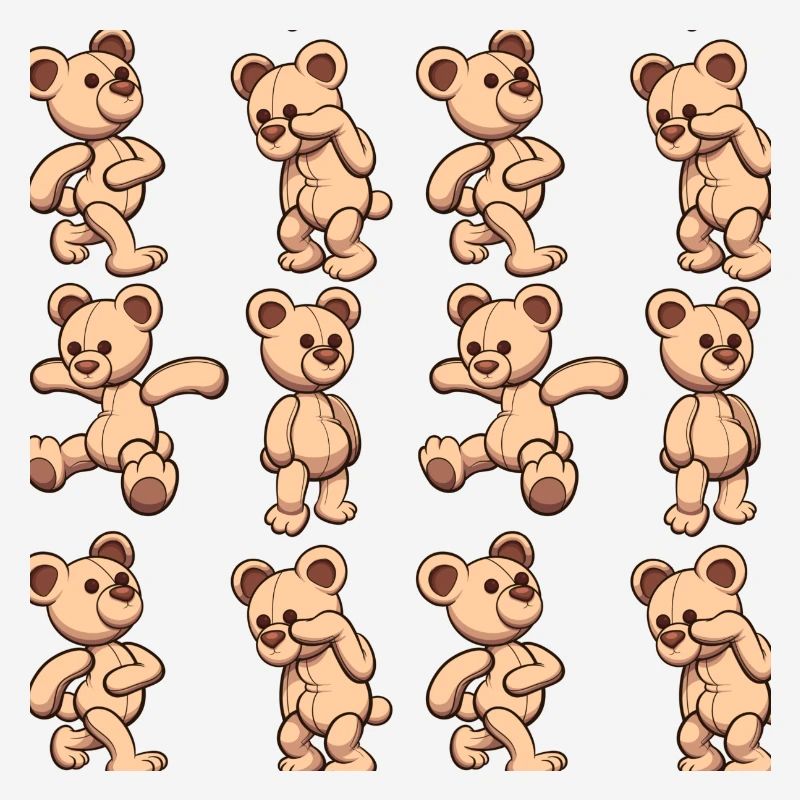 Cartoon Teddy Bear Pattern