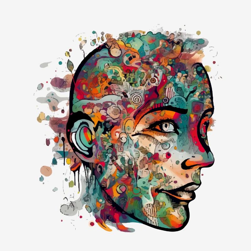 Le visage fleuri