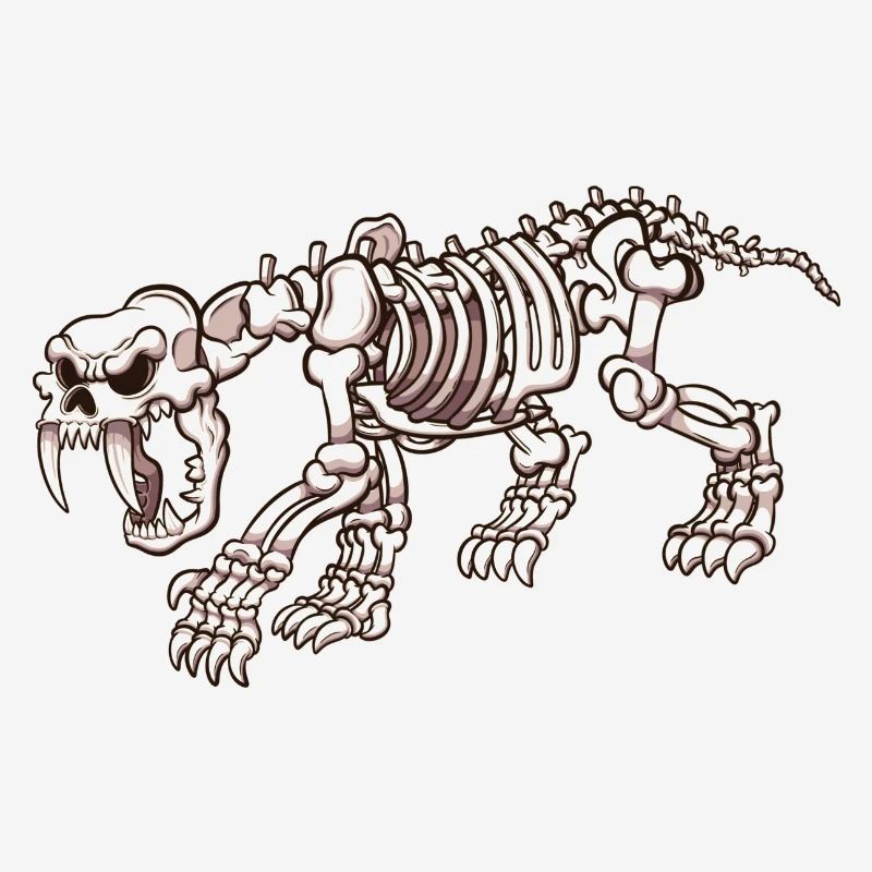 Sabertooth Tiger Skeleton