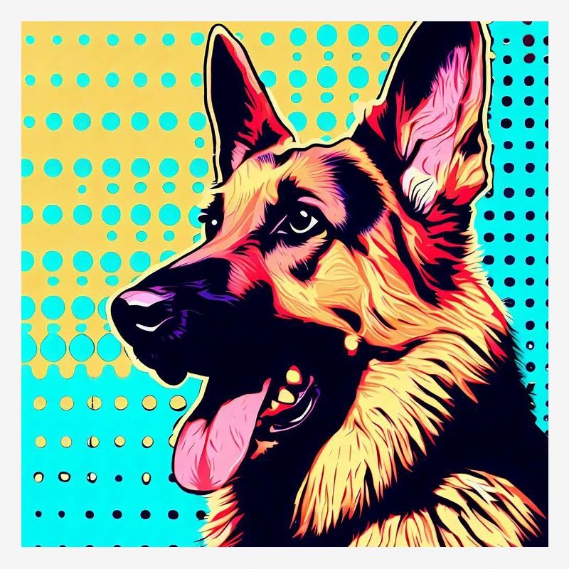 German Shepherd Pop Art