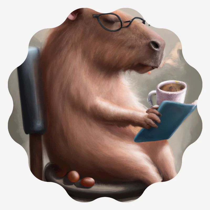 Capybara Kaffeepause