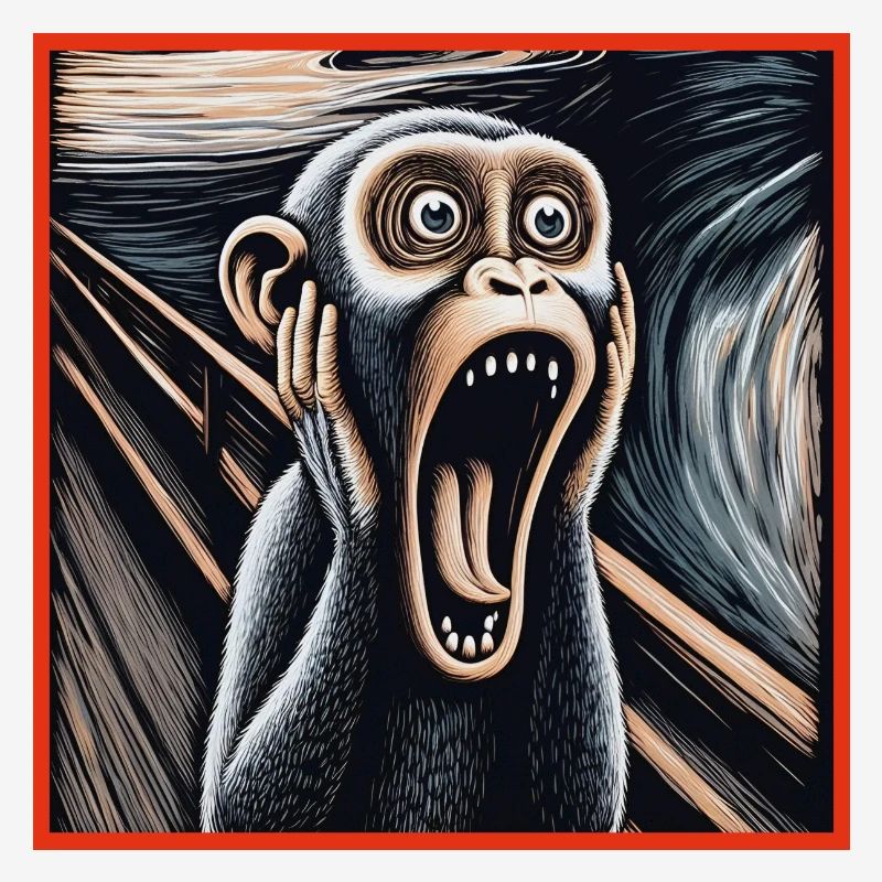 Monkey Scream Munch No Frame