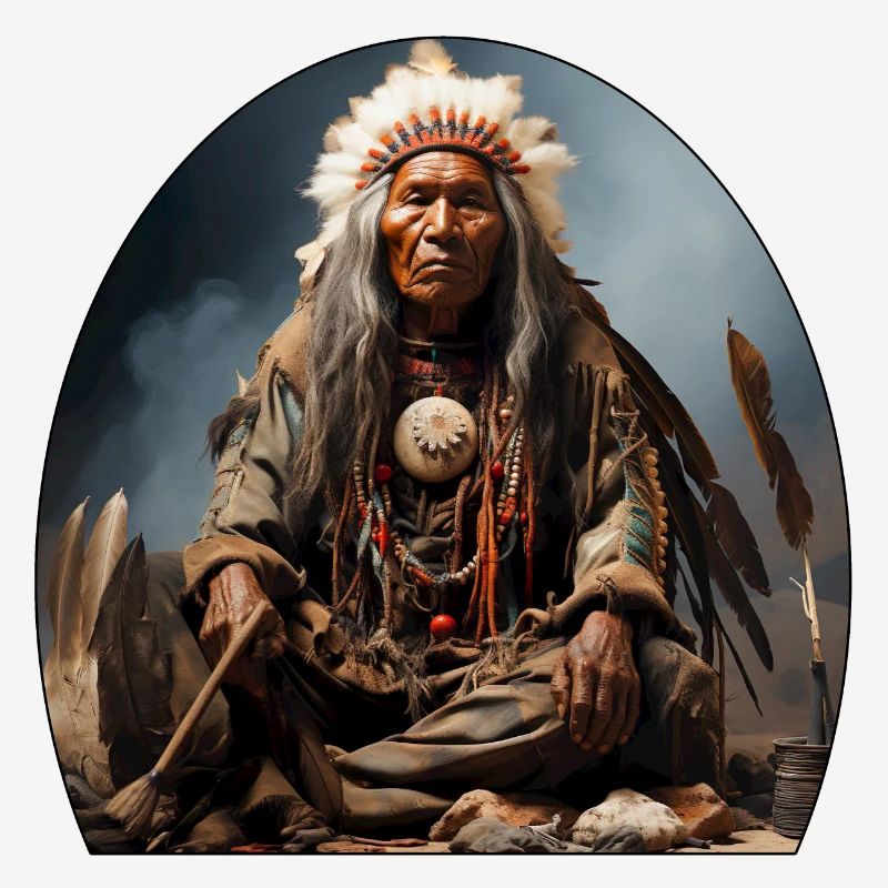 Indianerhäuptling mit Federschmuck