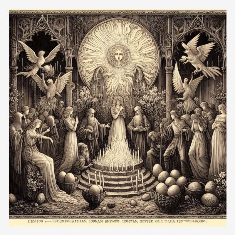 Gothic themed easter art