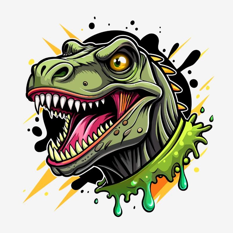 T-Rex Éclaboussure de couleur