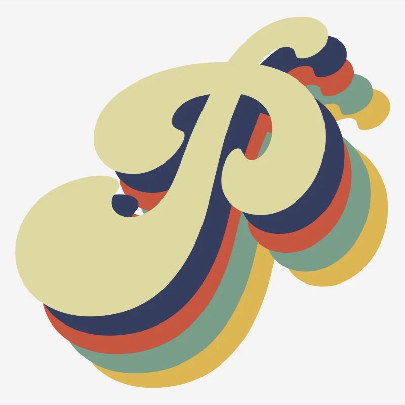 Lettre p rétro