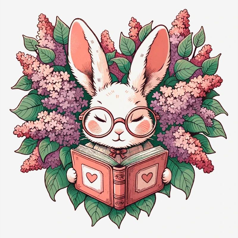 Reading bunny rabbit