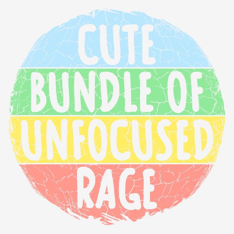 Funny Cute Bundle Of Unfocused Rage Rainbow Goth