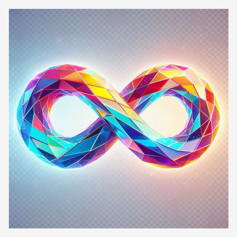 Infinity, prism rainbow