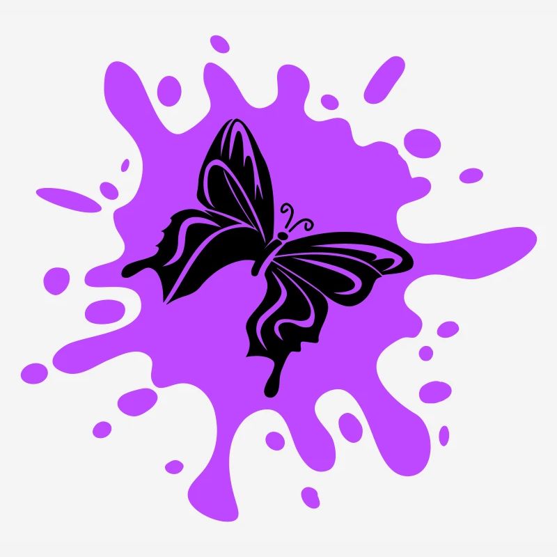 Papillon éclaboussure de couleur