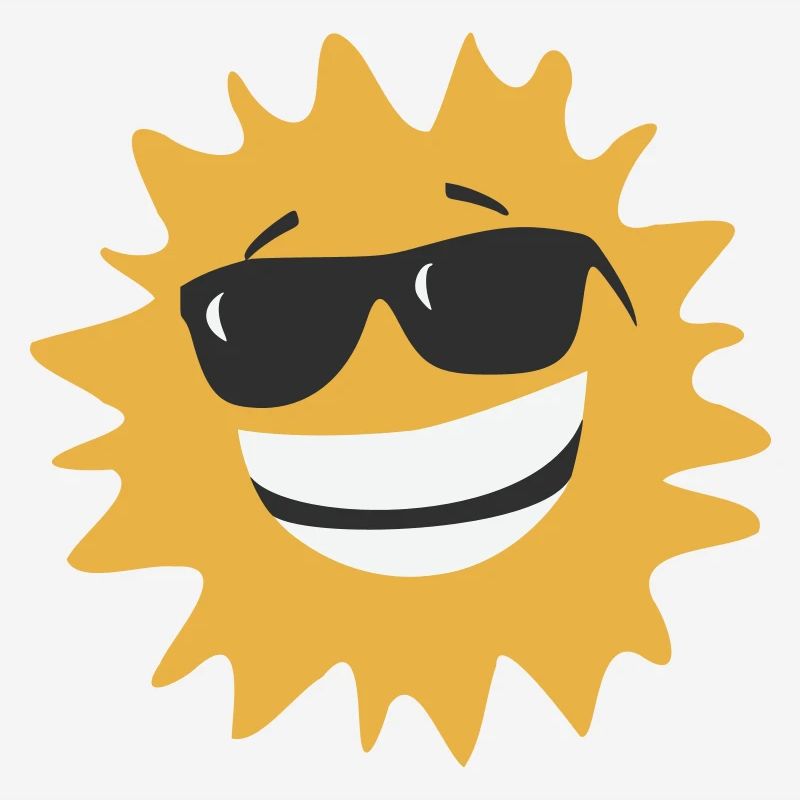 sun with glasses