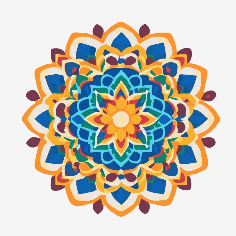Mandala Pattern Colors Symmetrical3