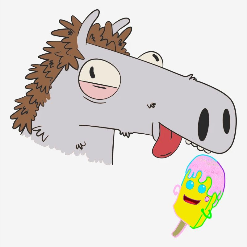 Pferdekopf Eiskrem Kinder Sommer Kind Pferd Pferde