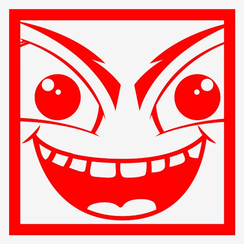 Mischievous monster with human face