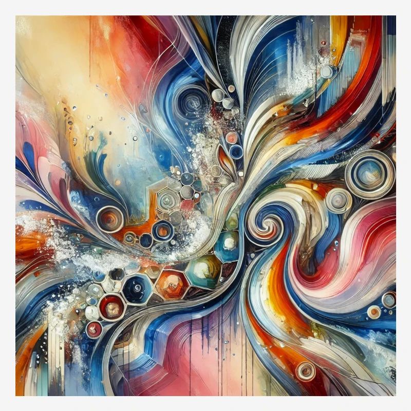 Lebendige Echos - Abstraktes Gemälde