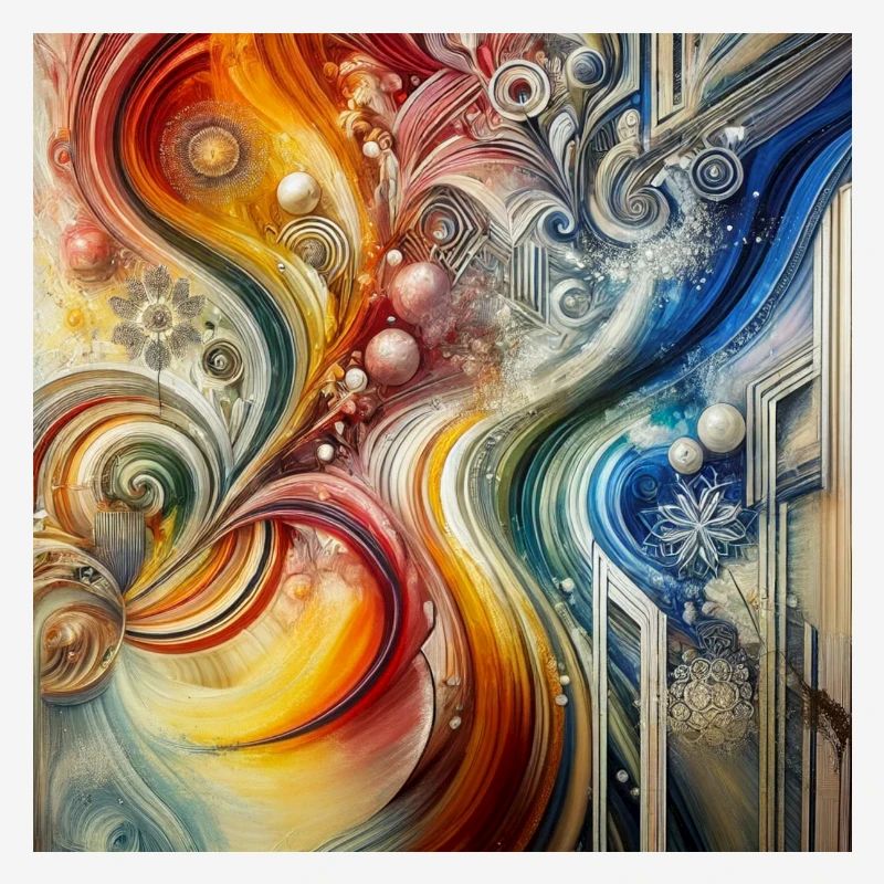 Aetherische Fusion - Abstraktes Gemälde