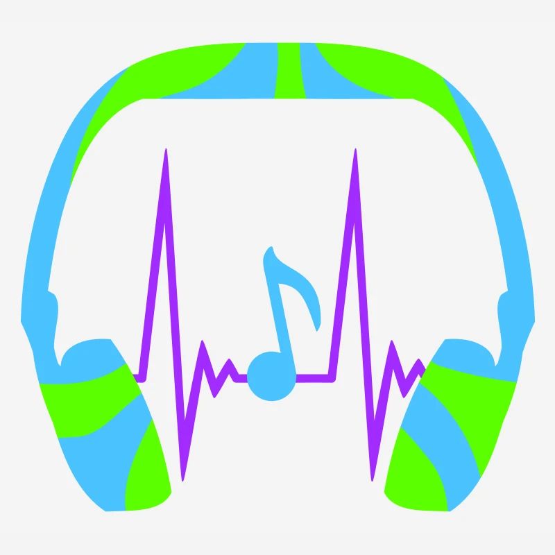 Kopfhörer Note Musiknote Puls Frequenz Herzschlag
