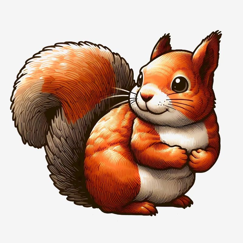 Ecureuil Roux Mignon