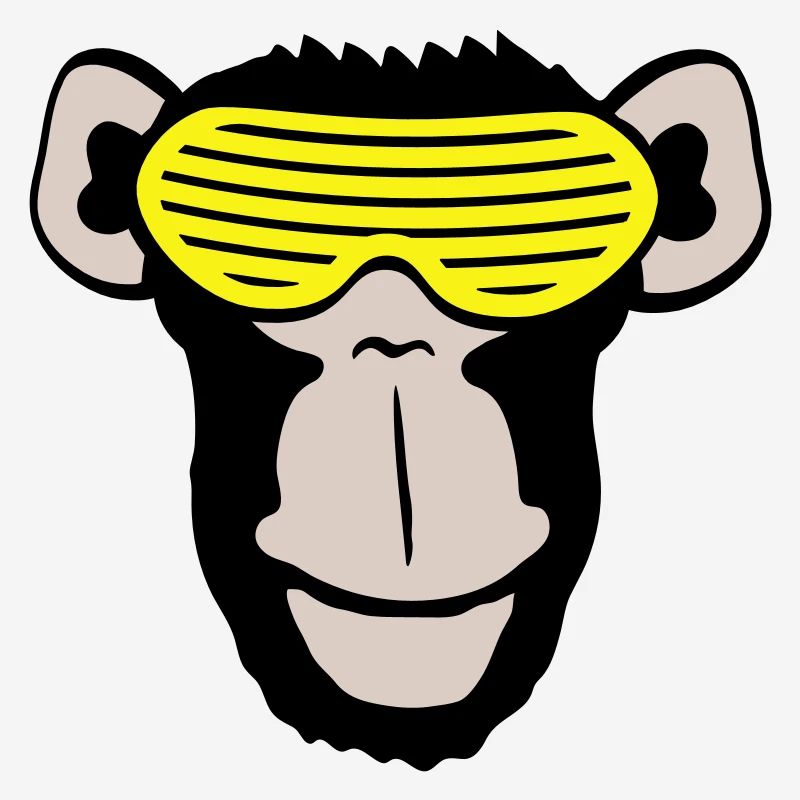 Funky Sunglasses Gorilla Cool Party Monkey Fun