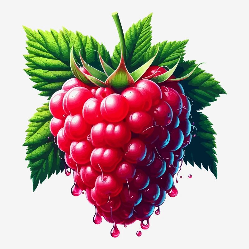 Runny leafy raspberry